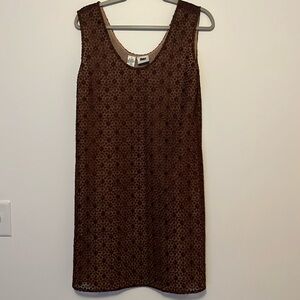 DKNY Vintage brown shift dress